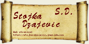 Stojka Džajević vizit kartica
